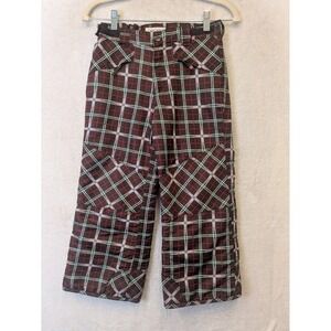 Cherokee Kid's Size S 6 6X Brown Plaid Insulated Snow Pants Winter Ski